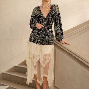 Farm Rio | Ainika Tropical Splendor Knit Cardigan SZ S